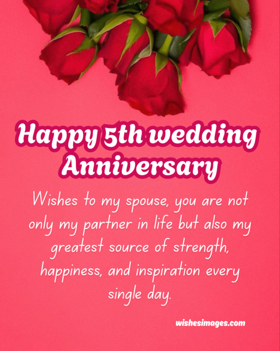 Heartfelt 5th Wedding Anniversary Wishes for Your Spouse