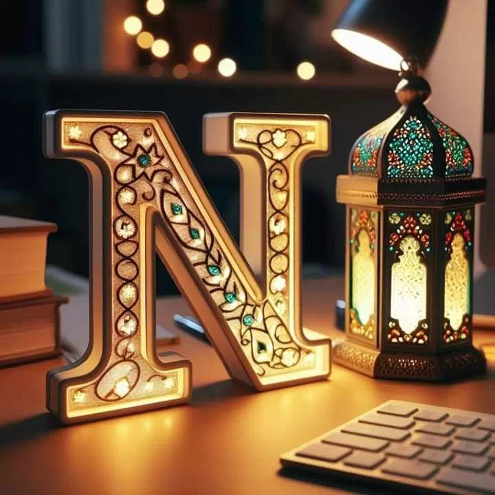 Beautiful Islamic alphabet letter DP for WhatsApp