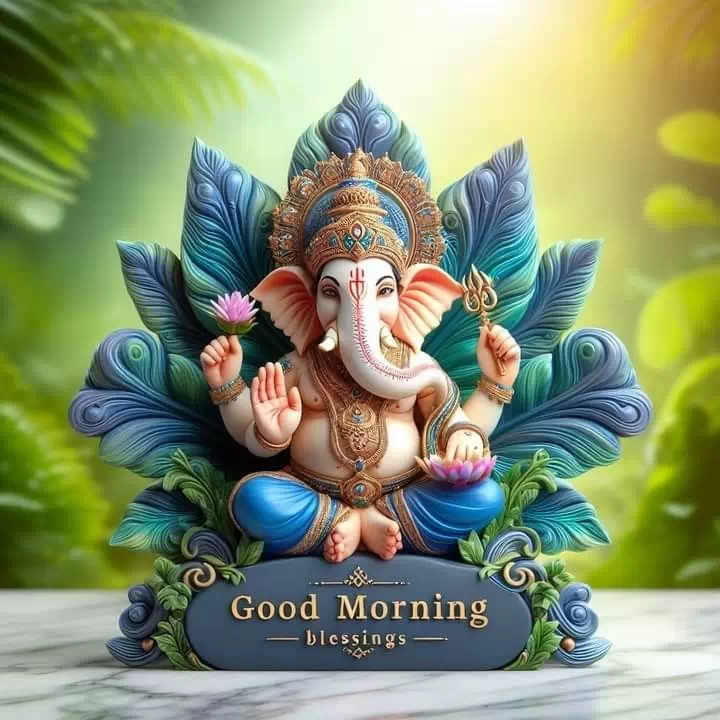 lord ganesh good morning dp for facebook profile
