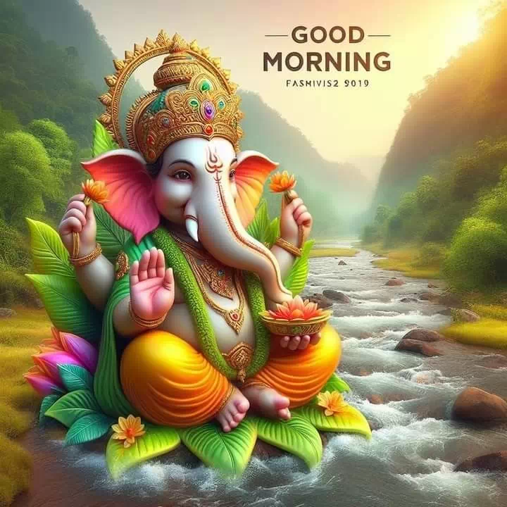 lord ganesh good morning dp for facebook profile
