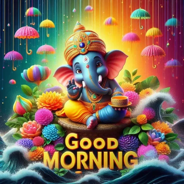 ganpati bappa good morning dp images
