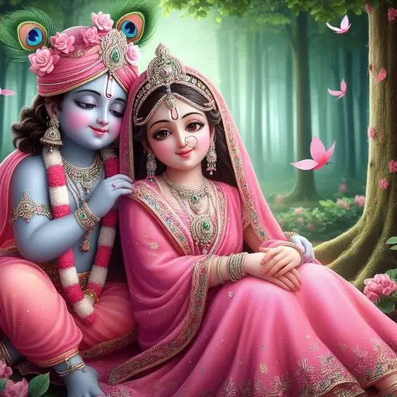 Cute Radha Krishna WhatsApp DP