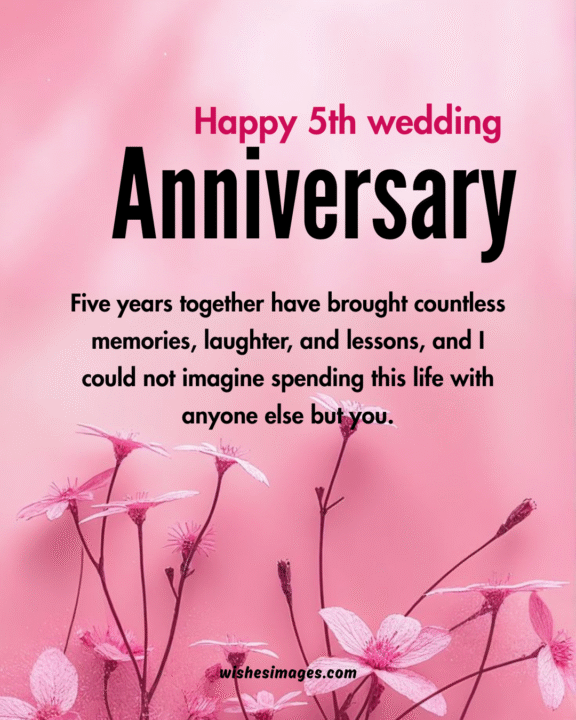 5th Wedding Anniversary Wishes