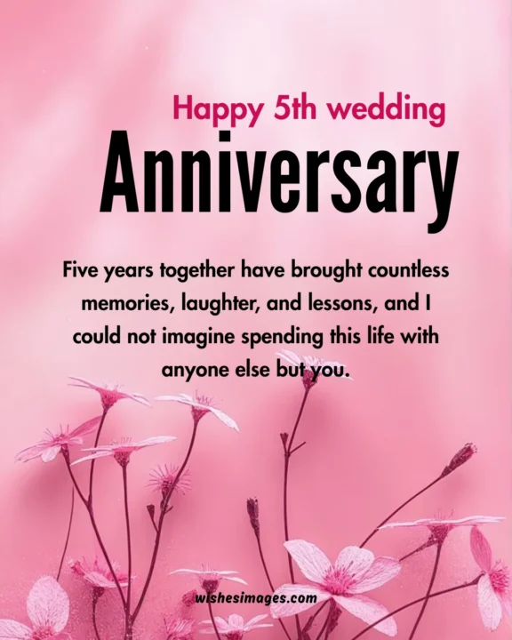 5th Wedding Anniversary Wishes