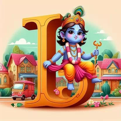God Krishna alphabet letter DP images for WhatsApp