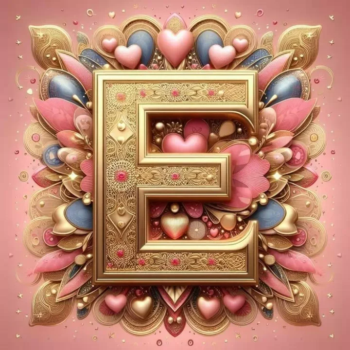 Stylish E letter DP image for WhatsApp
