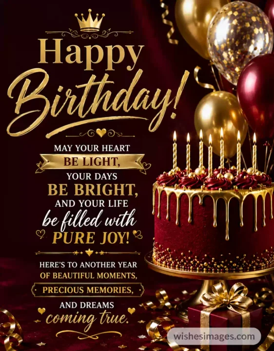 Happy Birthday Cake Wishes Image Free Download