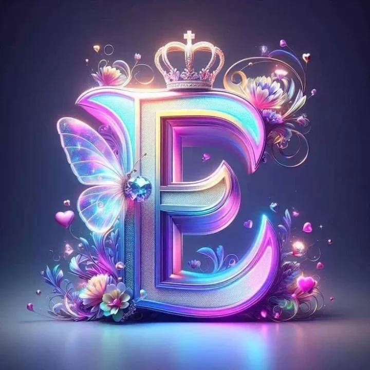 Stylish E letter DP image for WhatsApp