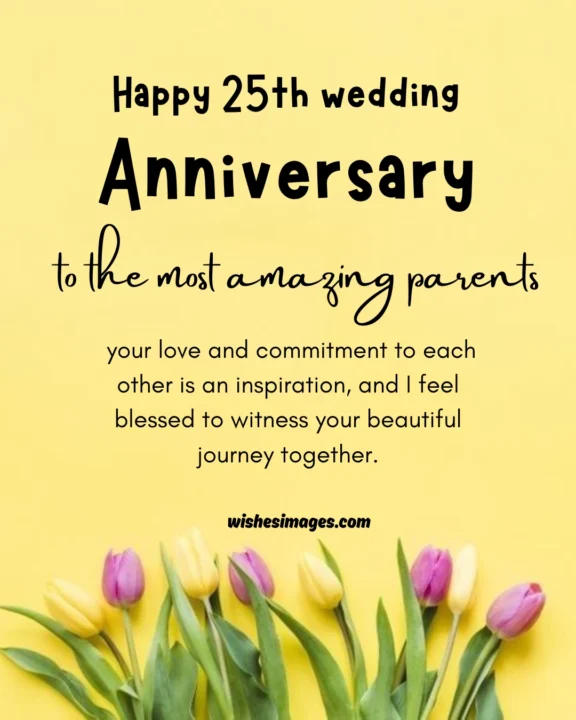 Happy 25th Wedding Anniversary Wishes for Parents