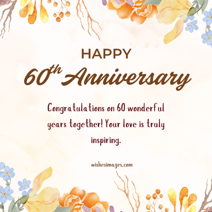 Heartfelt 60th Wedding Anniversary Wishes