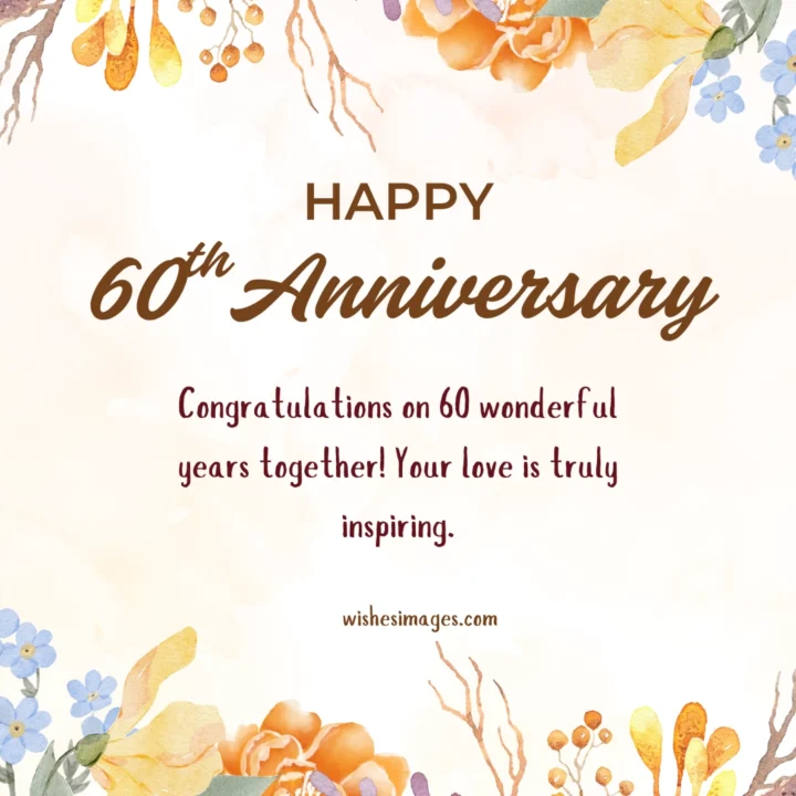Heartfelt 60th Wedding Anniversary Wishes