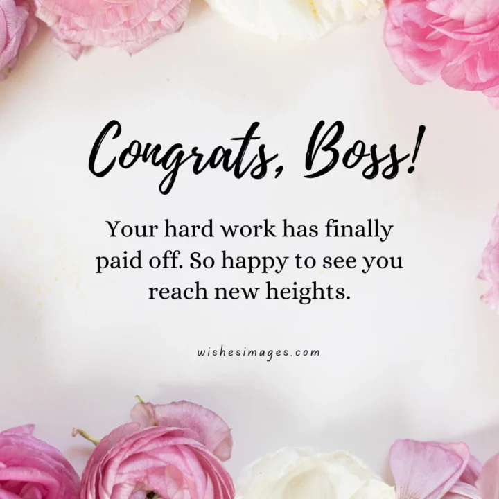 Formal Congratulations Messages for Boss Promotion