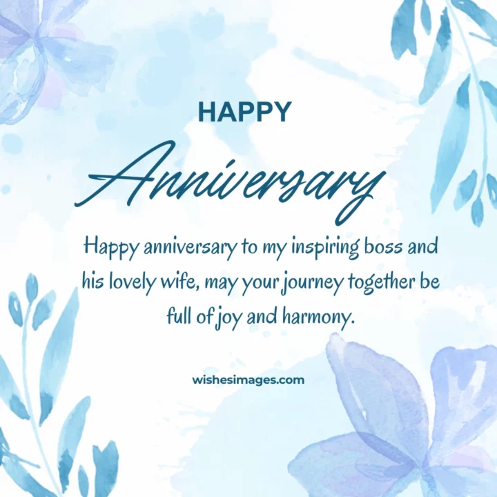 Anniversary Wishes for Boss and His Wife