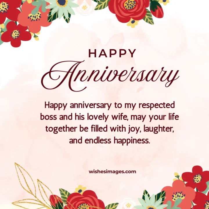 Anniversary Wishes for Boss and His Wife