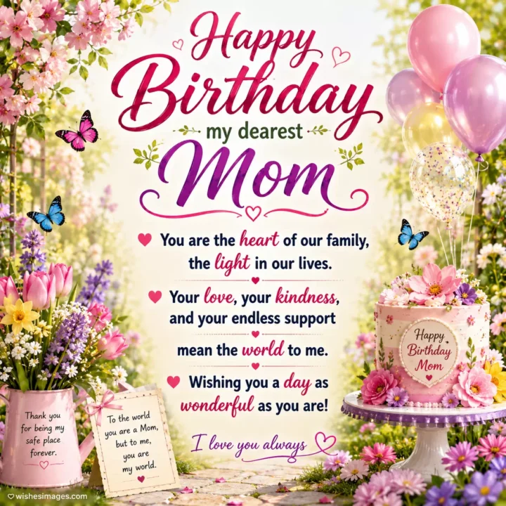 happy birthday wishes images for mom