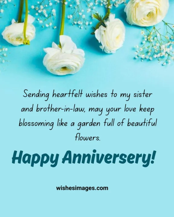 Happy Anniversary wishesfor Sister and Brother-in-Law