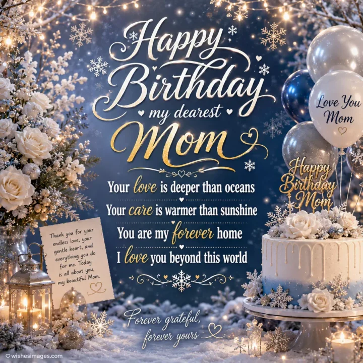 Heart Touching Birthday Wishes for Mom Images