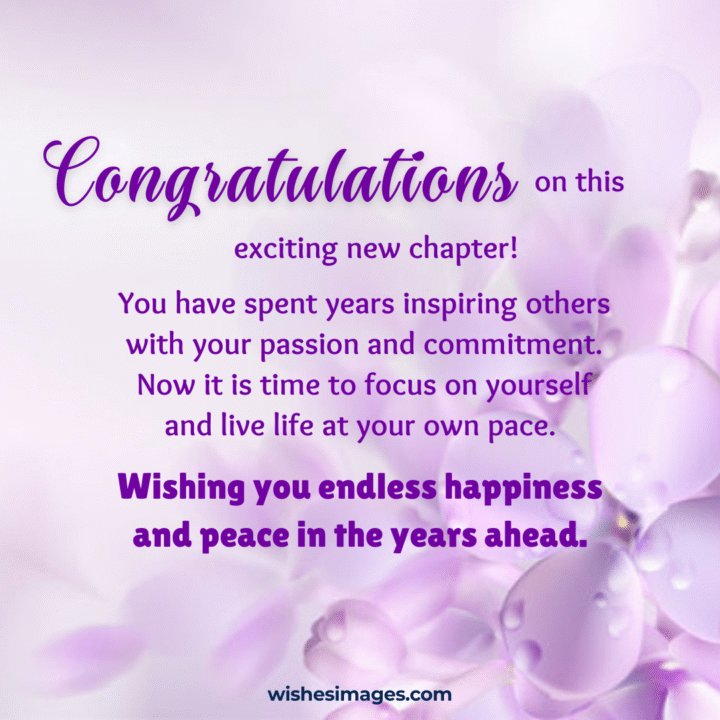 Retirement wishes for colleagues