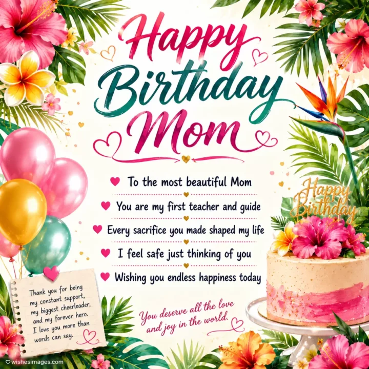 Heartfelt Birthday Wishes for Mother Images