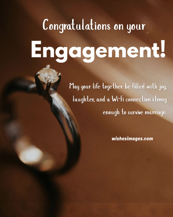 Funny Engagement Wishes for Couples