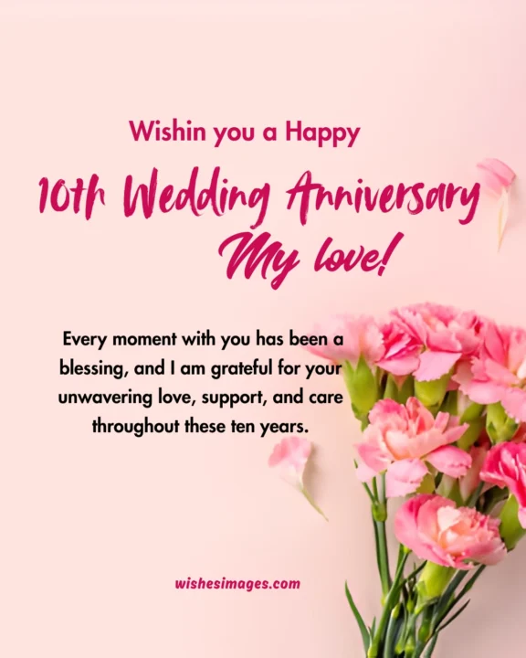 Religious 10th Wedding Anniversary Wishes