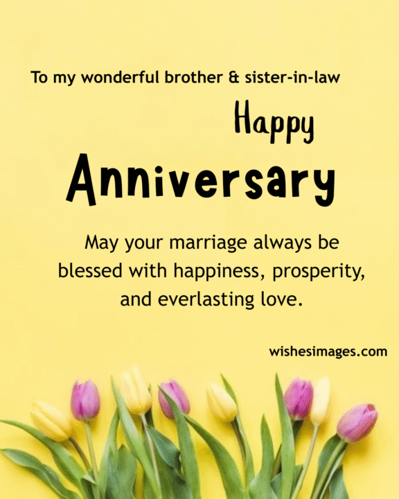 happy anniversary greetings for-brother and sister-in-law