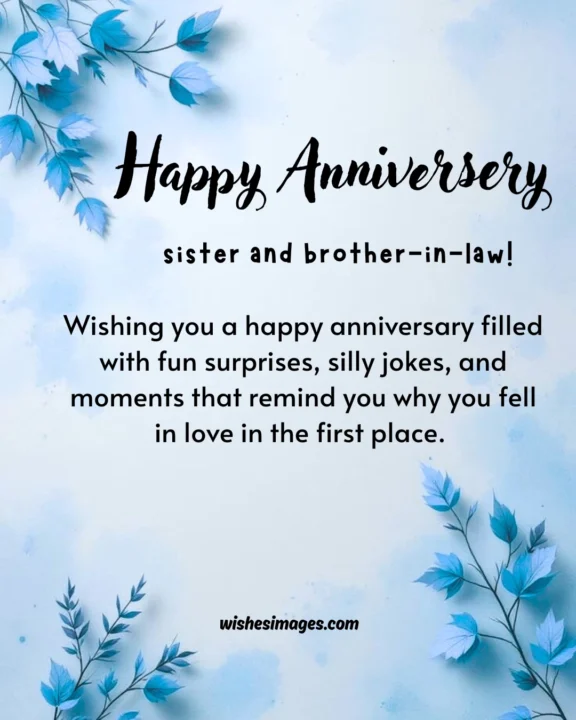 happy Anniversary Wishes for Sister and Brother-in-Law