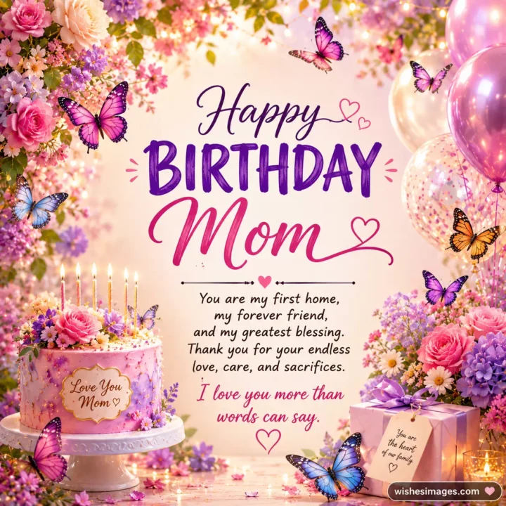 Beautiful Birthday Wishes Images for Mom