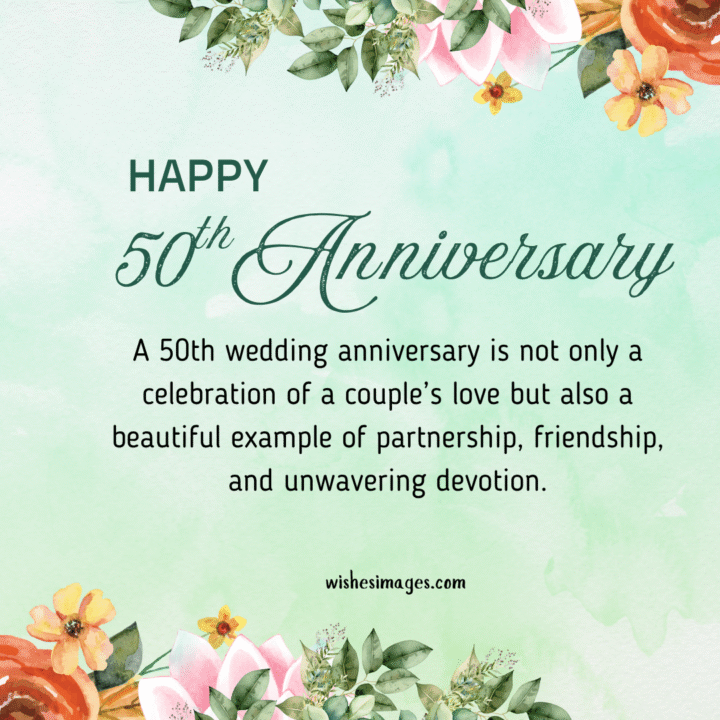 Heartfelt 50th Wedding Anniversary Wishes