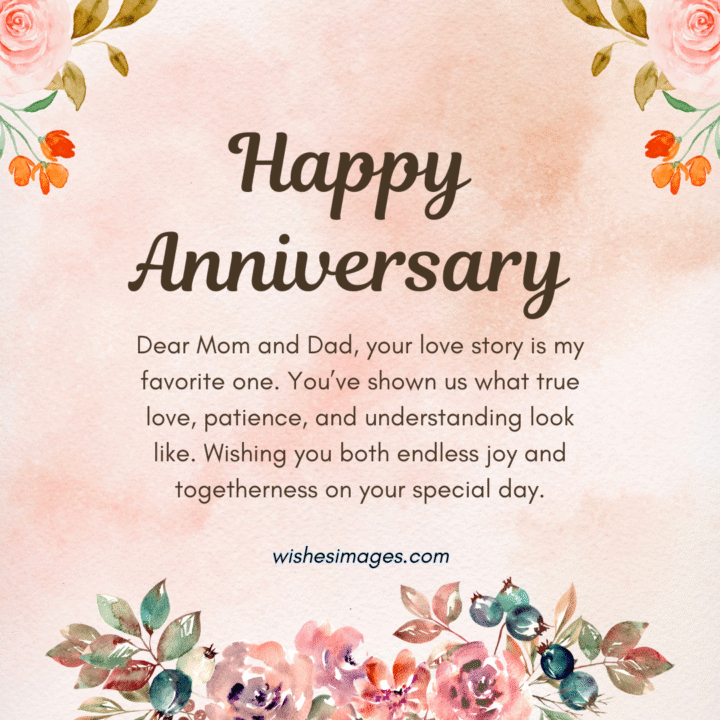 Heartwarming Anniversary Wishes for Mom and Dad