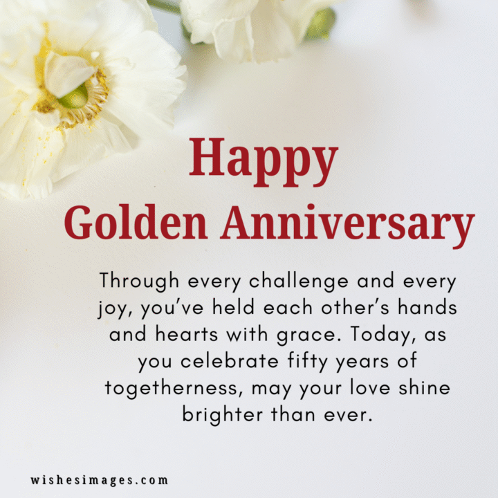 Heartwarming golden anniversary messages
