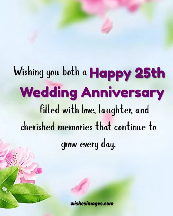25th anniversary wishes images