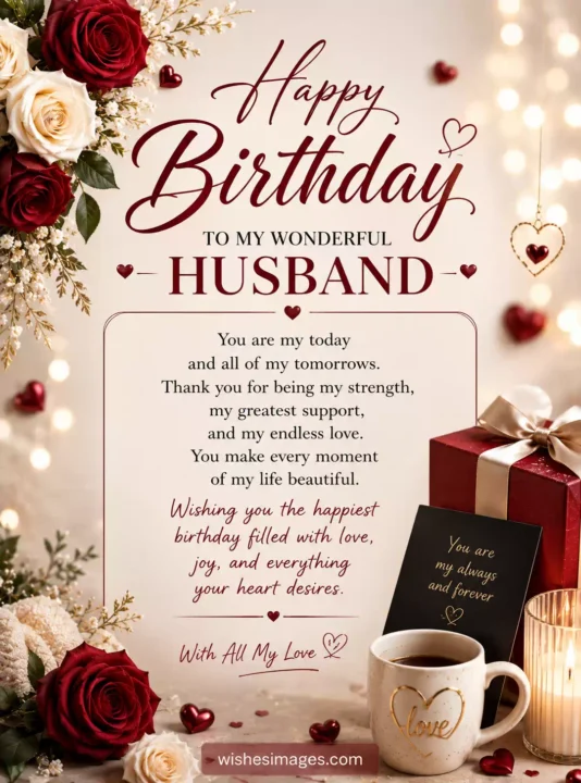Beautiful birthday wishes images for husband