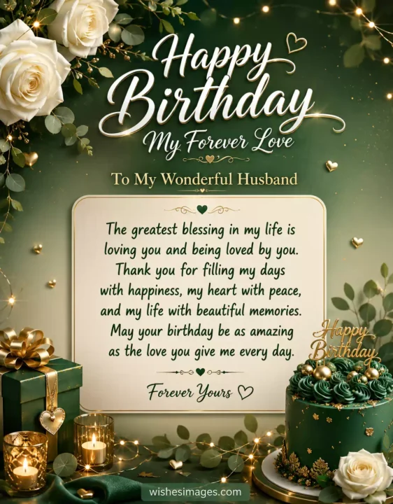 Heart touching birthday wishes for husband image