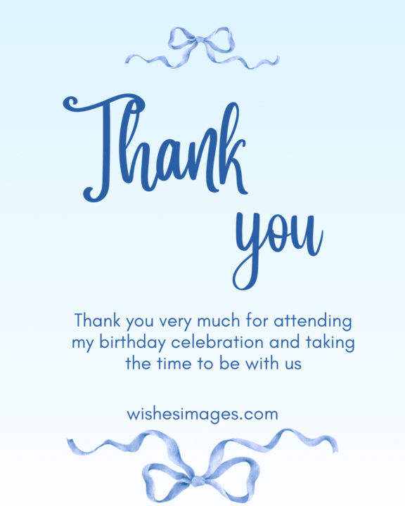 thank you messages for attending my birthday party
