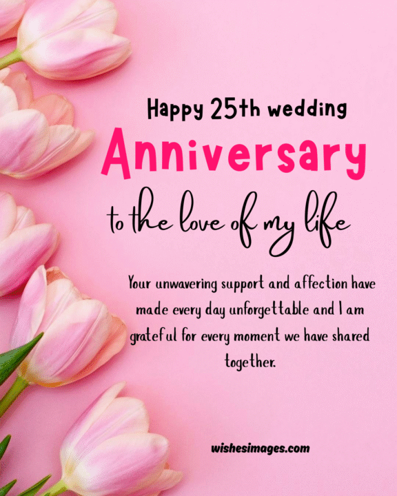  Sweet 25th Wedding Anniversary Messages
