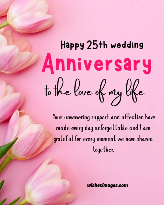  Sweet 25th Wedding Anniversary Messages