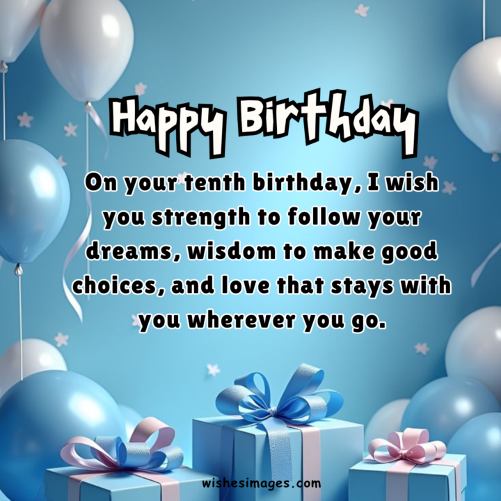 10th Birthday Wishes for Son