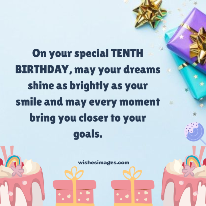cute 10th Birthday Wishes