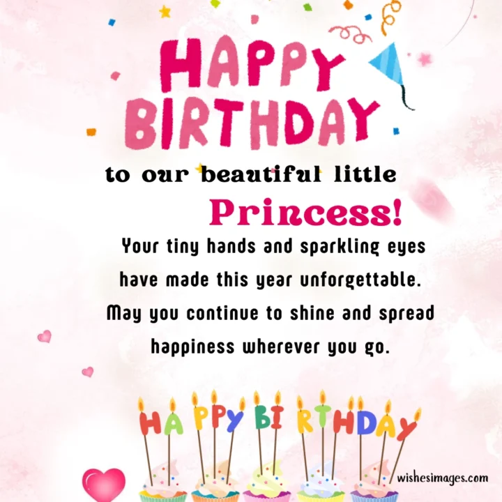 1st Birthday Wishes for Baby Girl from Parents