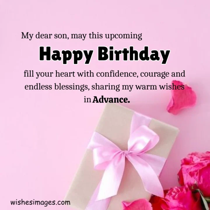 Advance Happy Birthday Messages for Son