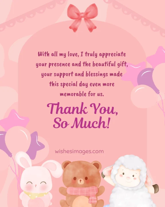 thank you messages for baby shower gifts