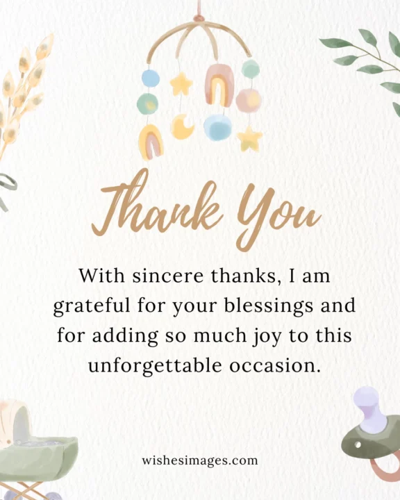 Baby Shower Thank You Messages for Family