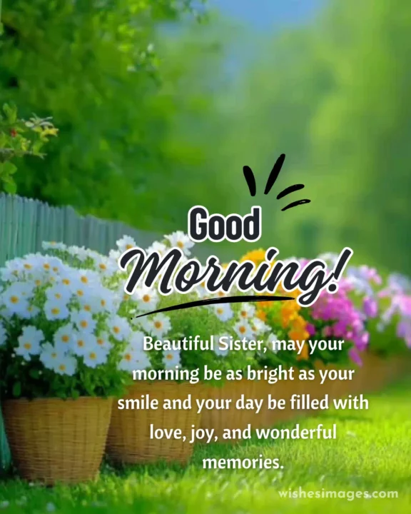 Beautiful Good Morning wishes images for Sister