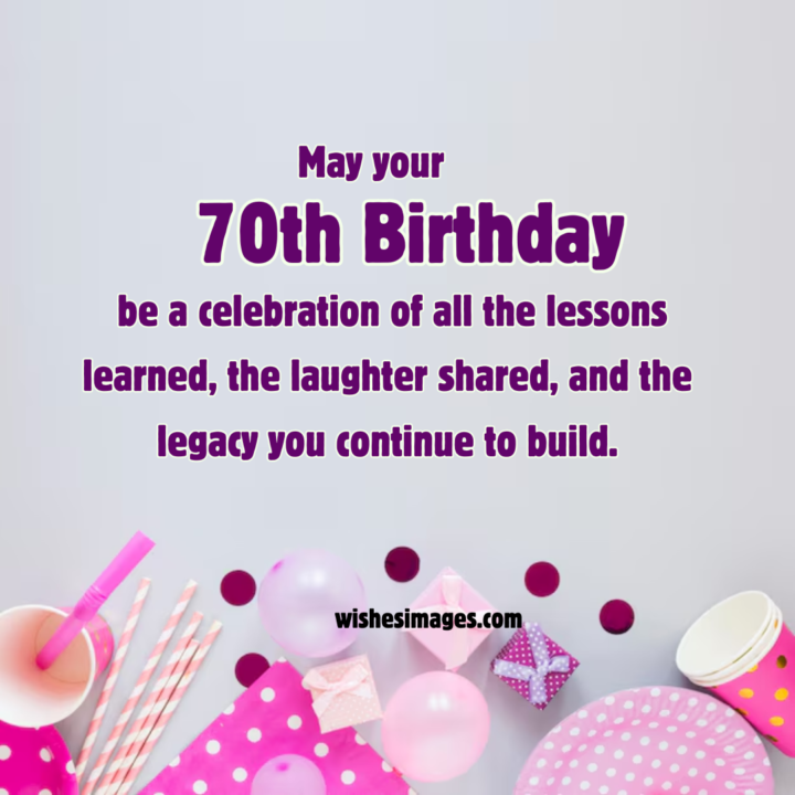 Beautiful 70th Birthday Wishes