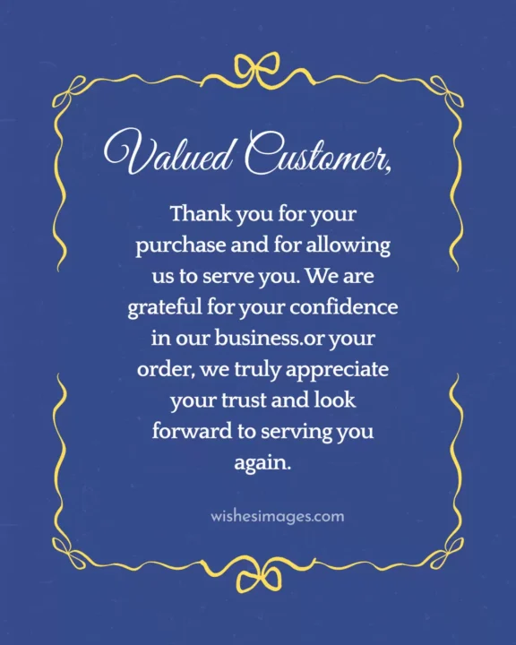 Heartfelt thank you messages for customers
