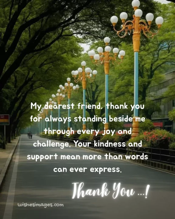 Heartfelt thank you wishes for best friend