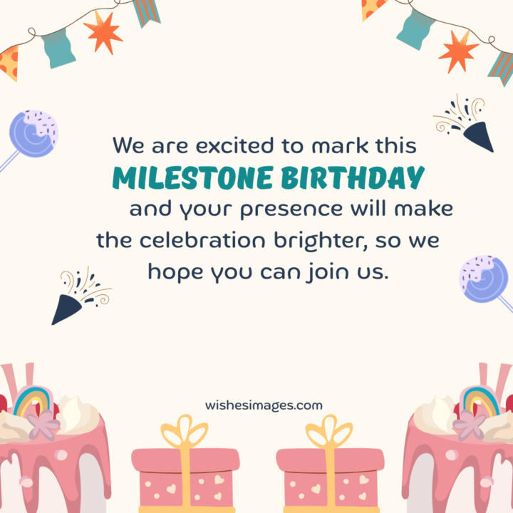 Birthday Invitation Messages for Milestone Birthdays