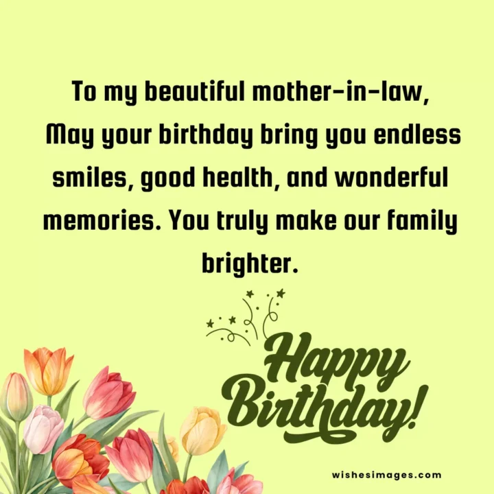 Birthday Wishes for Mother-in-Law from Daughter-in-Law