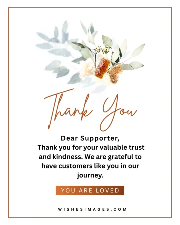 Business customer thank you card messages